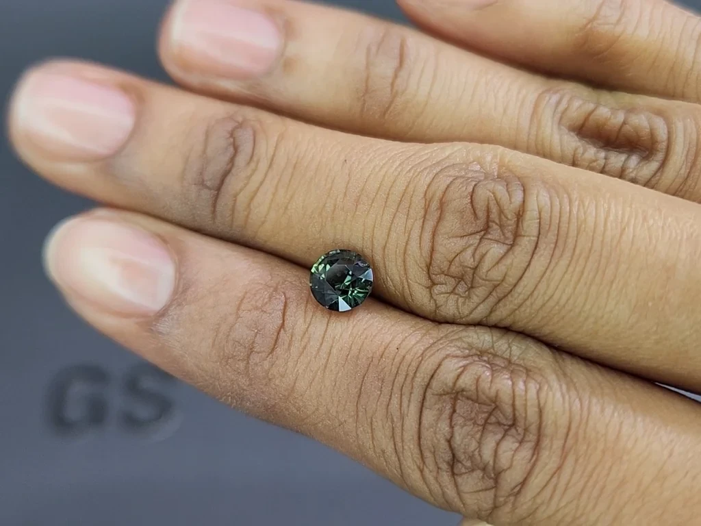 Сапфир Teal в огранке круг 1,56 карат, Мадагаскар Изображение №2