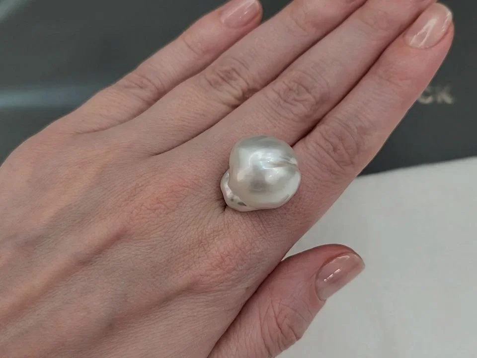 Жемчуг барочный формы Южных морей 19,3-21,0 мм, Австралия Изображение №3