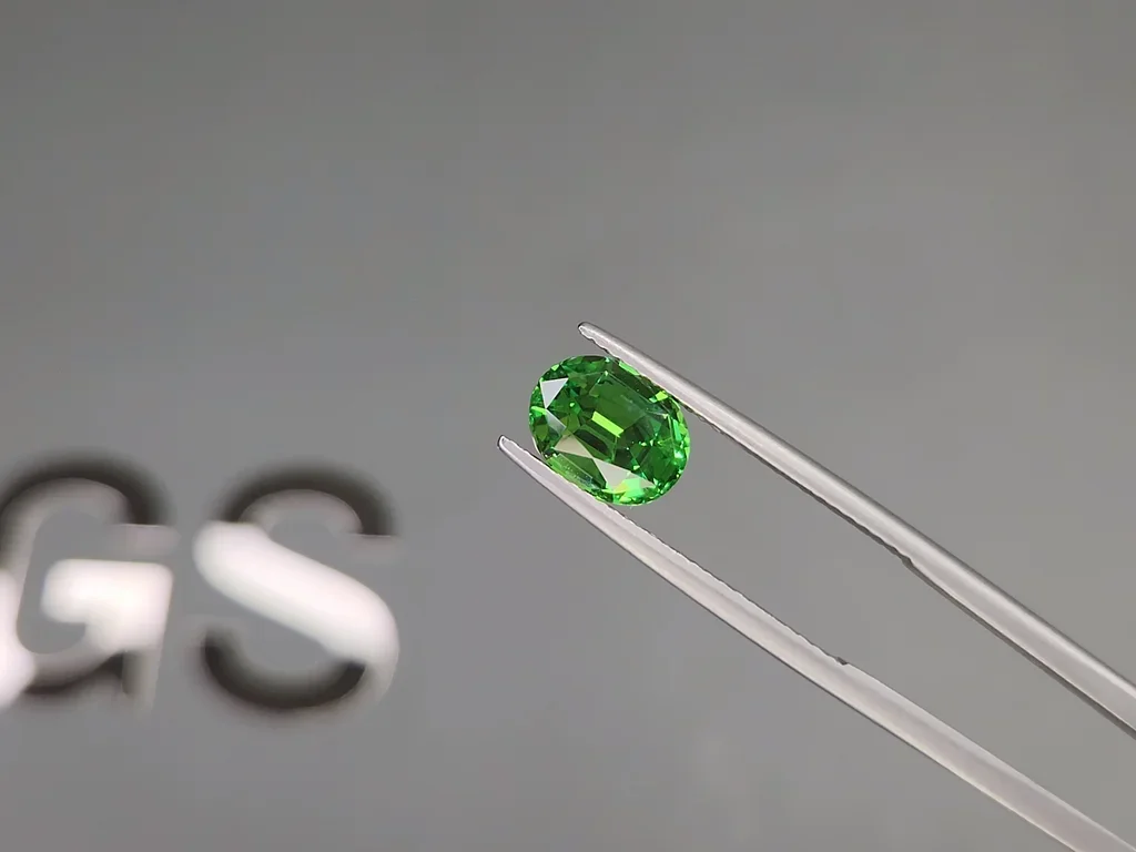 Гранат цаворит  Intense Green в огранке овал 2,22 карата, Танзания Изображение №3