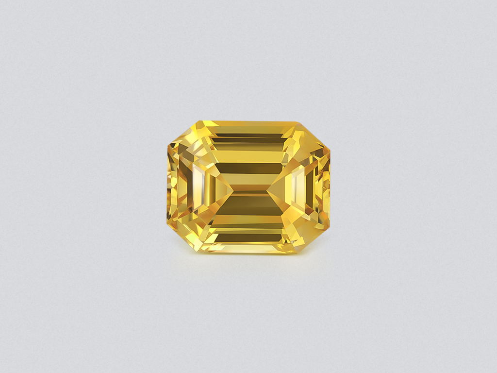 Негретый сапфир Vivid Yellow в огранке октагон 5,49 карат, Шри-Ланка Изображение №1