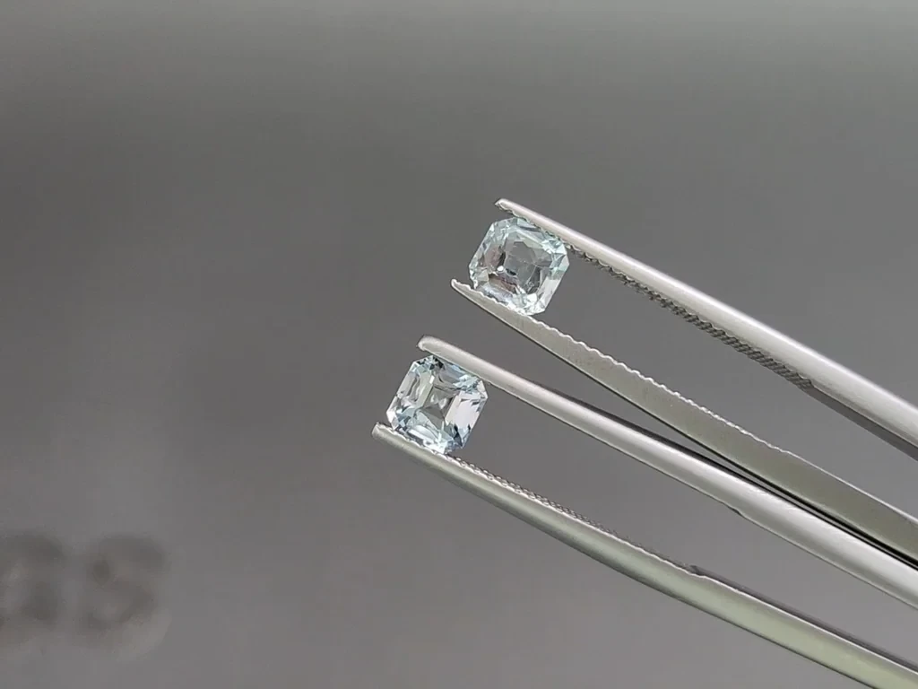 Сет аквамаринов в огранке октагон 1,92 карат, Мадагаскар Изображение №3