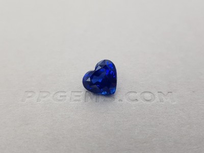 Синий сапфир в огранке сердце 5,34 карата, Шри-Ланка