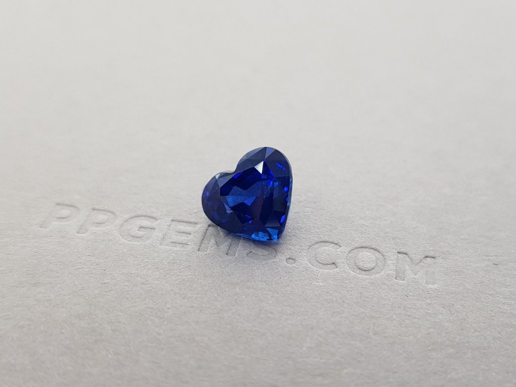 Синий сапфир в огранке сердце 5,34 карата, Шри-Ланка Изображение №2