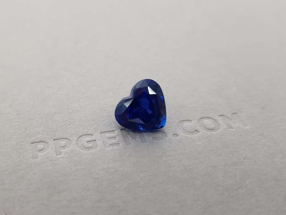 Синий сапфир в огранке сердце 5,34 карата, Шри-Ланка Изображение №3