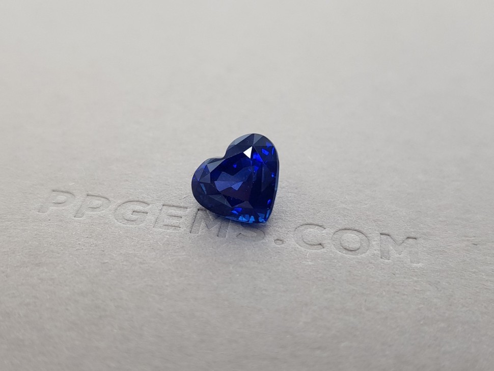 Синий сапфир в огранке сердце 5,34 карата, Шри-Ланка Изображение №4