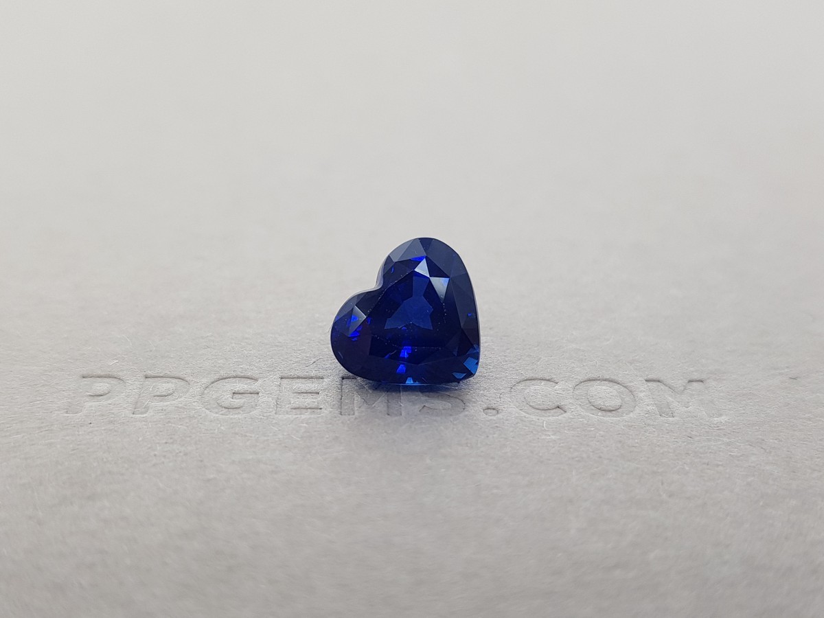 Синий сапфир в огранке сердце 5,34 карата, Шри-Ланка фото №5