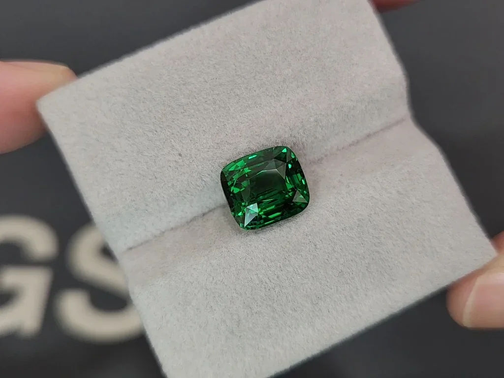 Цаворит Vivid Green в огранке кушон 5,03 карата, Танзания  Изображение №4