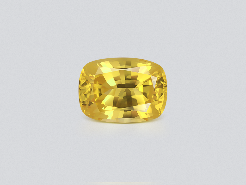 Негретый сапфир Vivid Yellow в огранке кушон 9.28 карат, Шри-Ланка Изображение №1