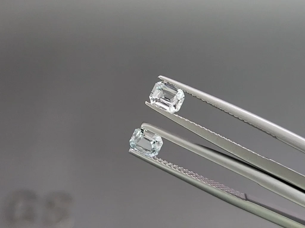 Сет аквамаринов в огранке октагон 1,78 карат, Мадагаскар Изображение №3