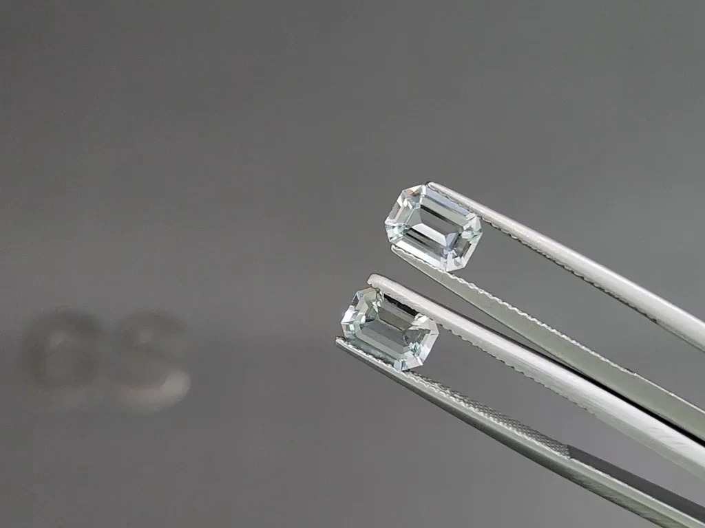 Сет аквамаринов в огранке октагон 3,01 карат, Мадагаскар Изображение №4