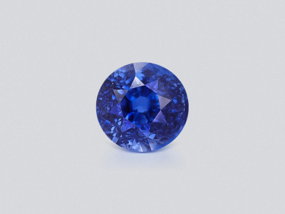 Негретый сапфир Cornflower Blue в огранке круг 5,05 карат, Шри-Ланка photo