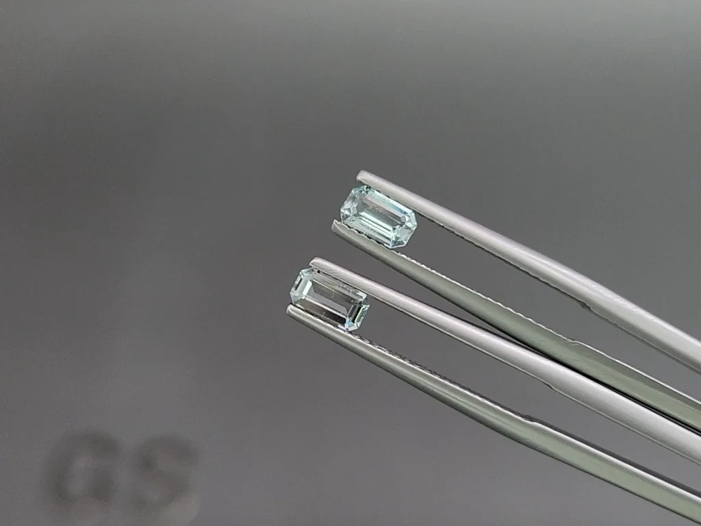 Сет аквамаринов в огранке октагон 1,70 карат, Мадагаскар Изображение №3