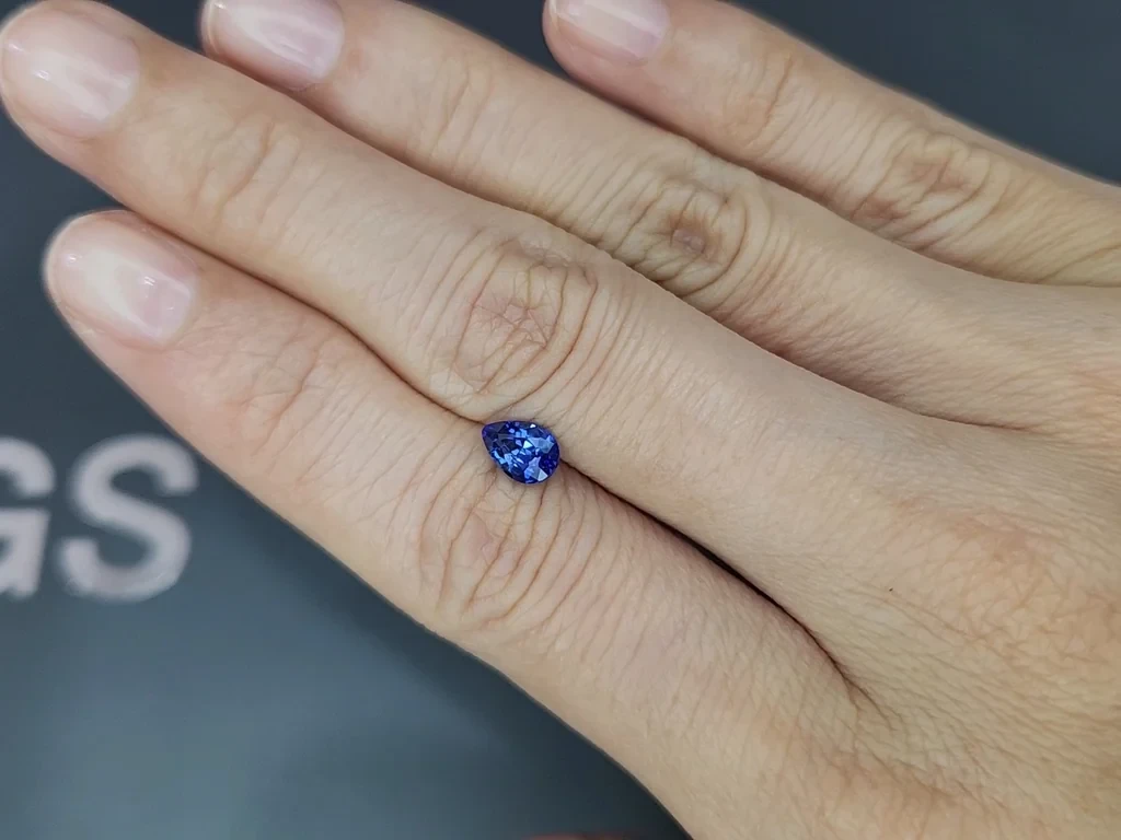 Сапфир Royal Blue в огранке груша 0,92 карат, Шри-Ланка  Изображение №2
