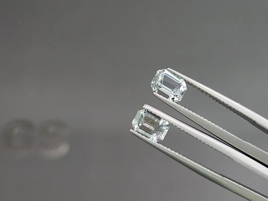 Сет аквамаринов в огранке октагон 2,87 карат, Мадагаскар Изображение №4