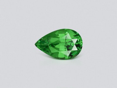 Гранат цаворит Intense Green в огранке груша 1,00 карата, Танзания  photo