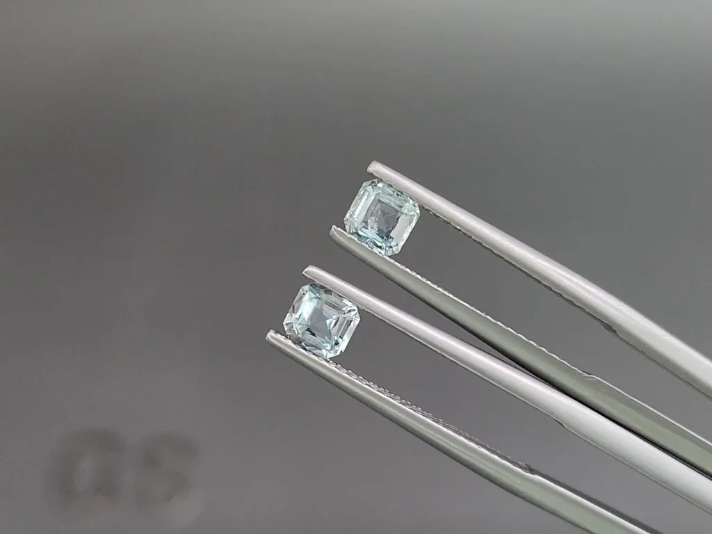 Сет аквамаринов в огранке октагон 1,60 карат, Мадагаскар Изображение №3