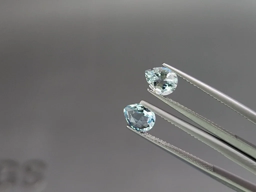 Сет аквамаринов в огранке груша 2,78 карат, Мадагаскар Изображение №4