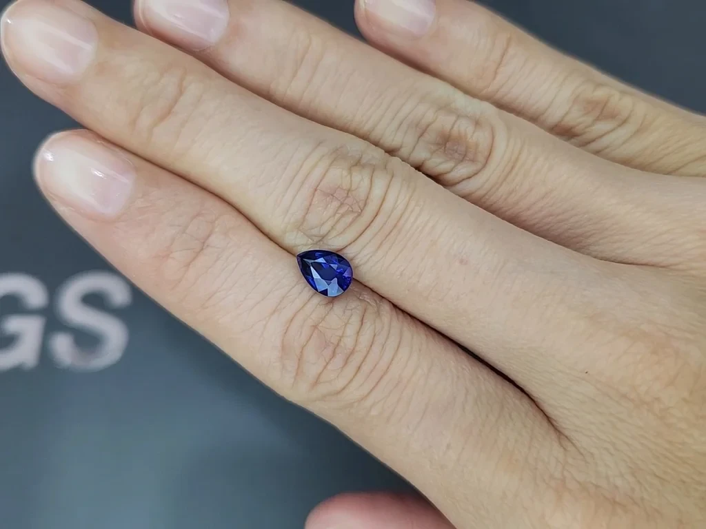 Сапфир Royal Blue в огранке груша 1,13 карат, Шри-Ланка  Изображение №2