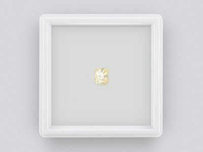 Необлагороженный желтый сапфир(Pastel Yellow) в огранке радиант 0,99 карата, Шри-Ланка photo