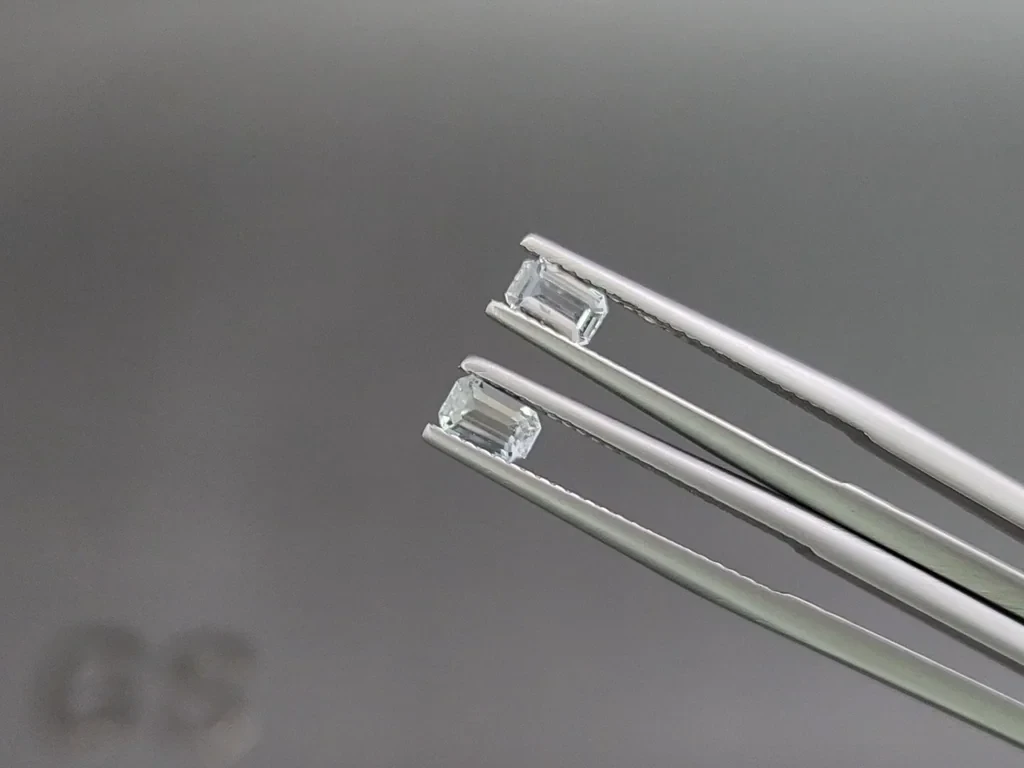 Сет аквамаринов в огранке октагон 1,46 карат, Мадагаскар Изображение №3