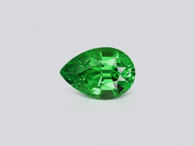 Гранат цаворит Intense Green в огранке груша 1,51 карата, Танзания  photo