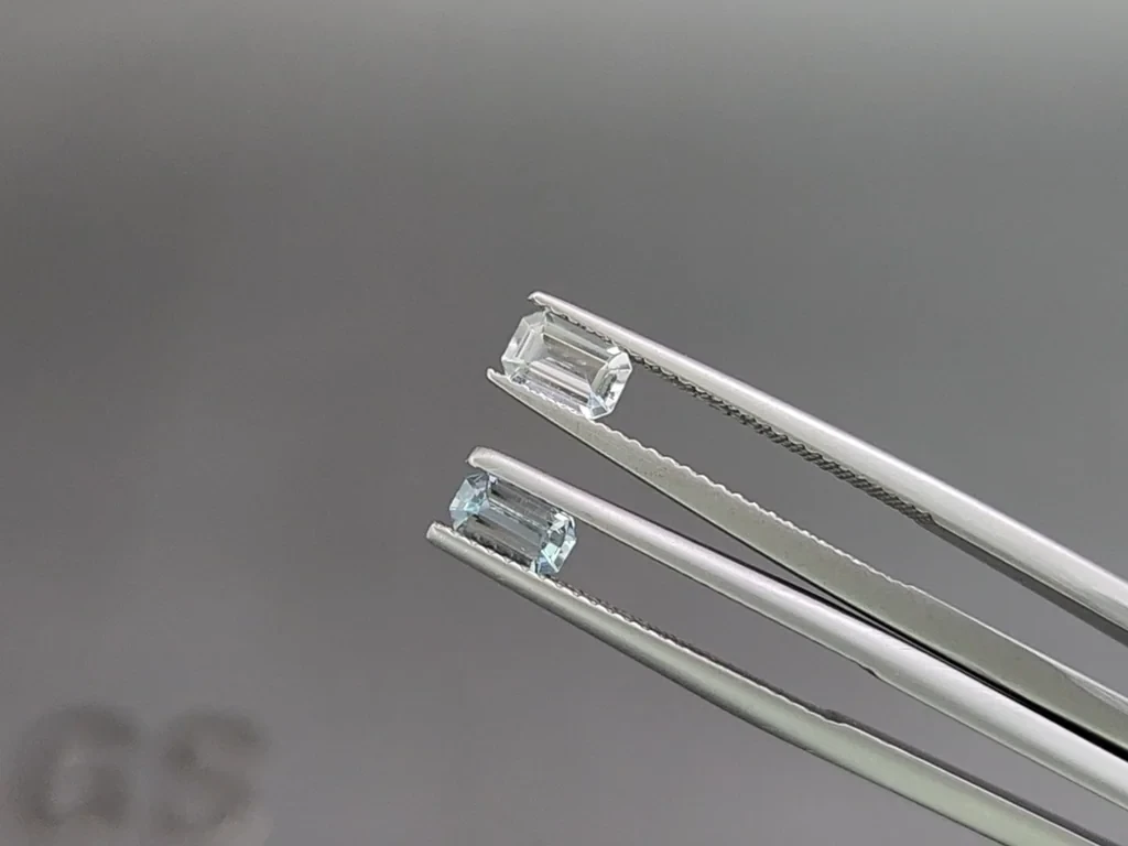 Сет аквамаринов в огранке октагон 1,40 карат, Мадагаскар Изображение №3