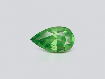 Гранат цаворит Intense Green в огранке груша 1,51 карата, Танзания  photo