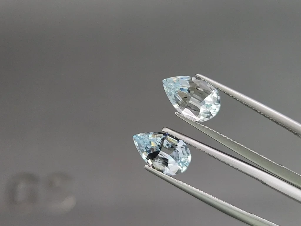 Сет аквамаринов в огранке груша 6,51 карат, Мадагаскар Изображение №4