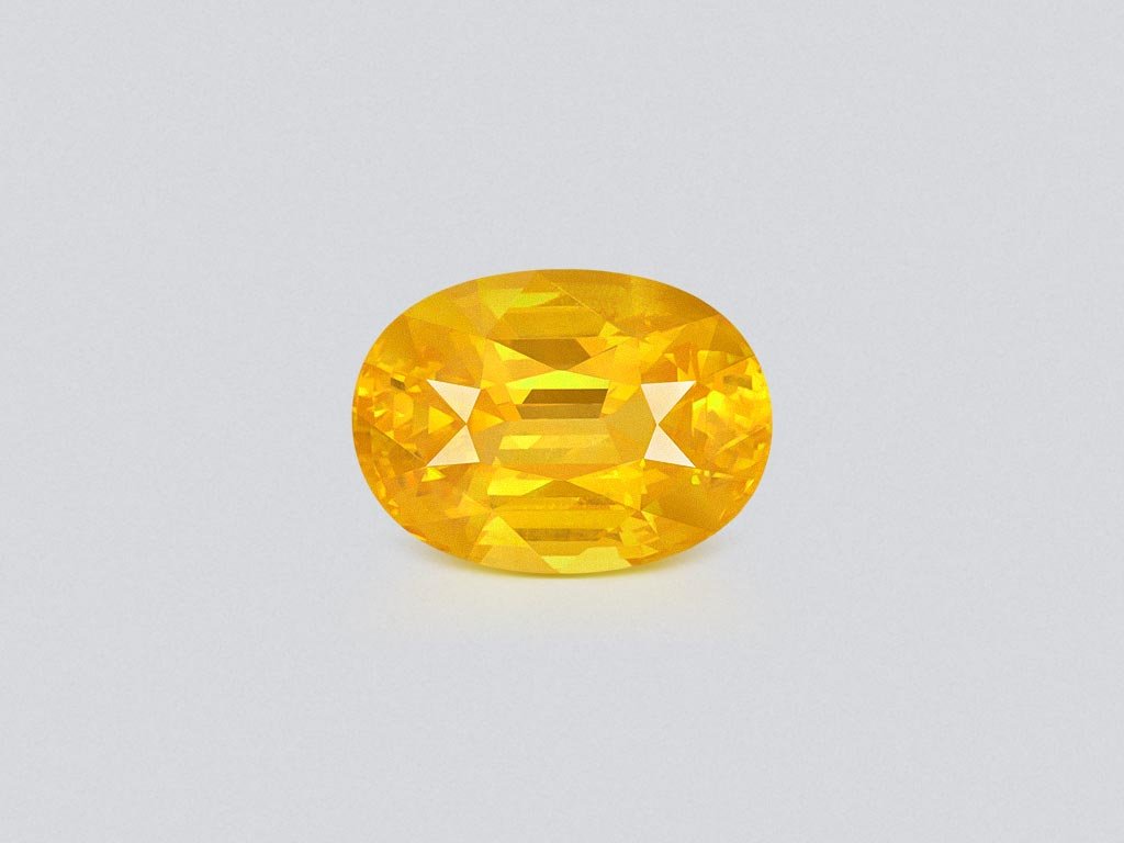 Сапфир Golden Yellow в огранке овал 7,04 карата, Шри-Ланка  Изображение №1