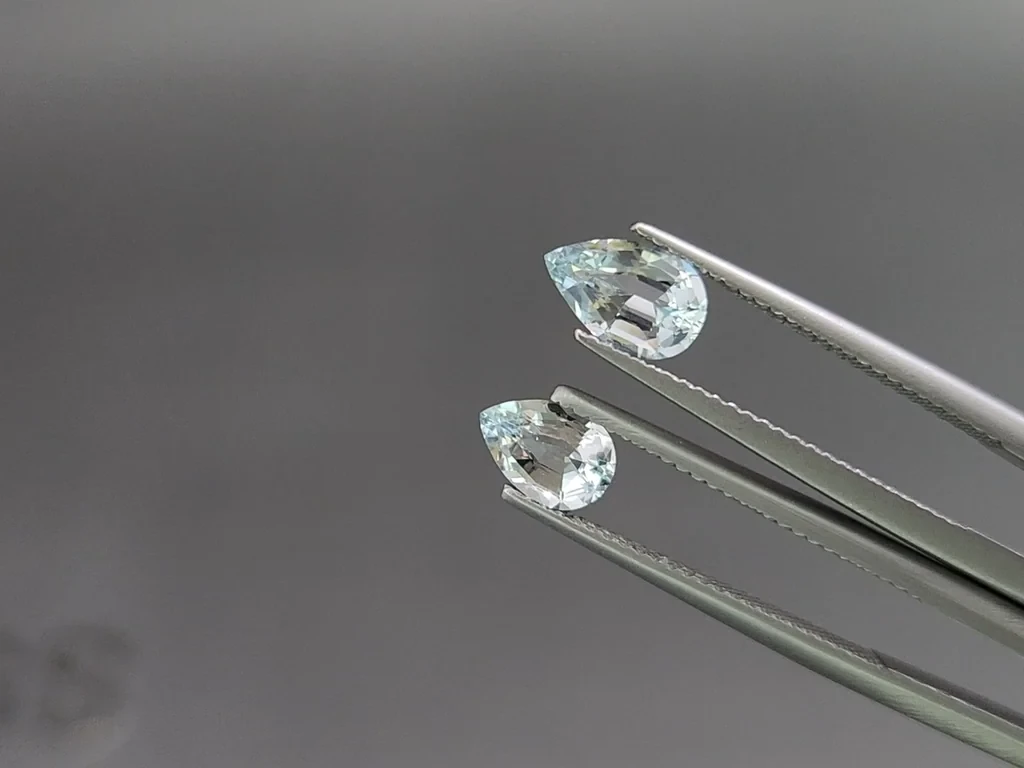 Сет аквамаринов в огранке груша 2,52 карат, Мадагаскар Изображение №4