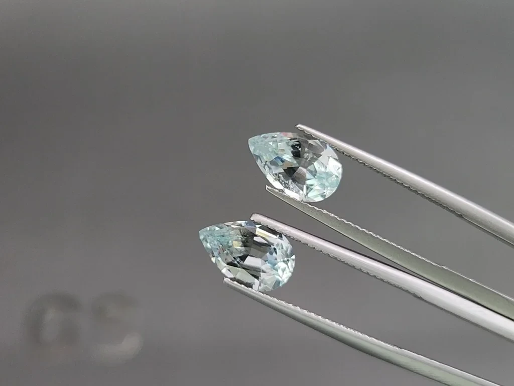 Сет аквамаринов в огранке груша 5,67 карат, Мадагаскар Изображение №4