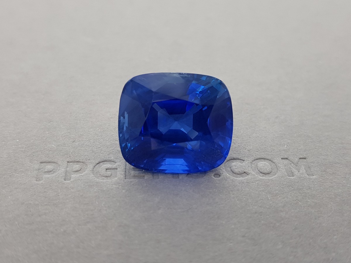 Бирманский синий сапфир 24,62 карата. GRS: No heat, Blue, Burma фото №3
