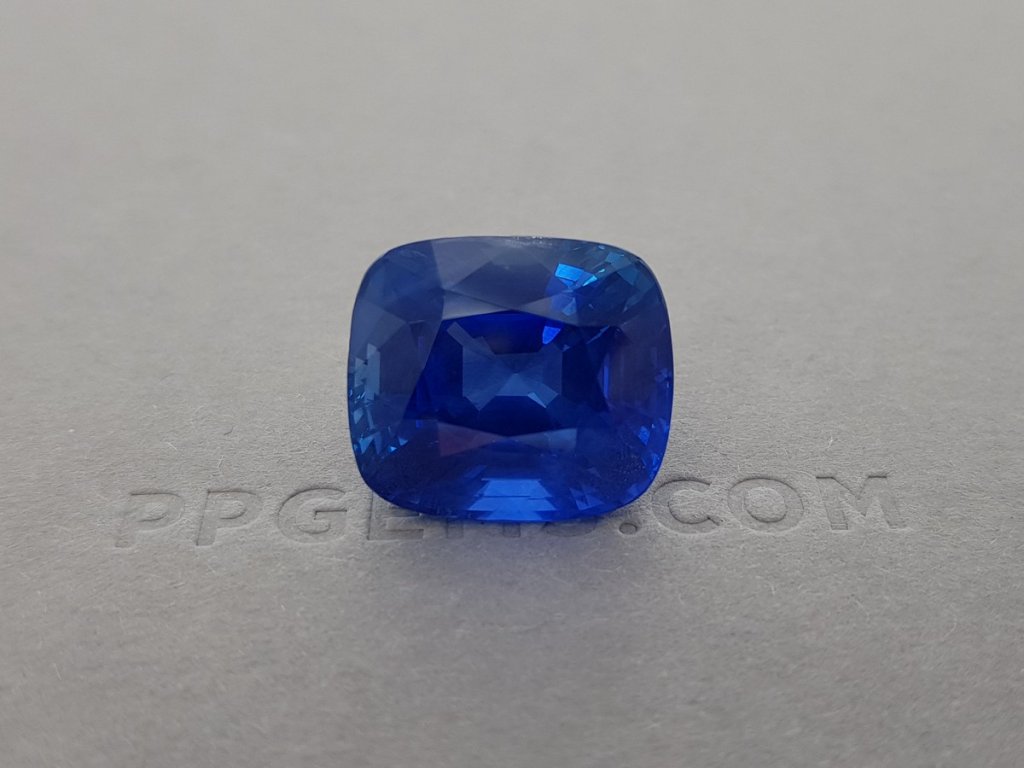 Бирманский синий сапфир 24,62 карата. GRS: No heat, Blue, Burma Изображение №7