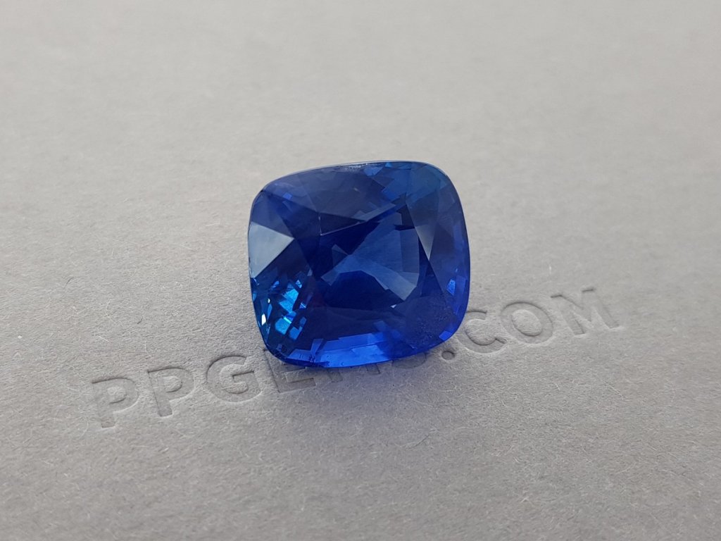 Бирманский синий сапфир 24,62 карата. GRS: No heat, Blue, Burma Изображение №6