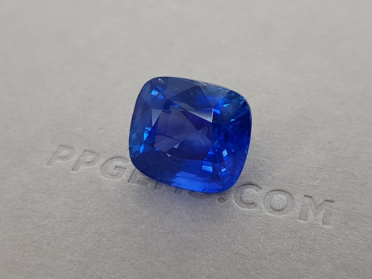 Бирманский синий сапфир 24,62 карата. GRS: No heat, Blue, Burma фото №5