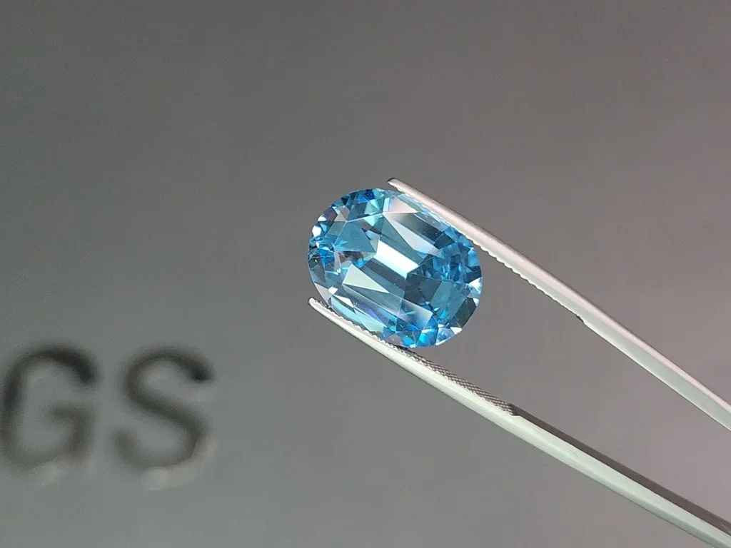Сет из Sky blue топазов в высокоточной огранке овал 32,19 карата, Мадагаскар Изображение №3