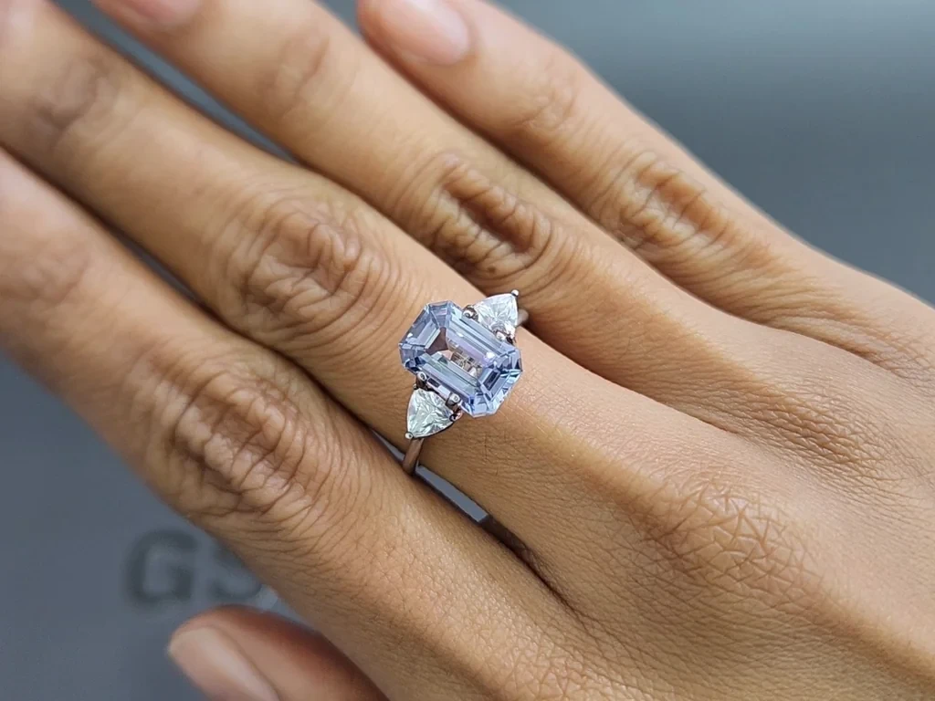 Сапфир Pastel Blue в огранке октагон 4,02 карата, Шри-Ланка Изображение №5