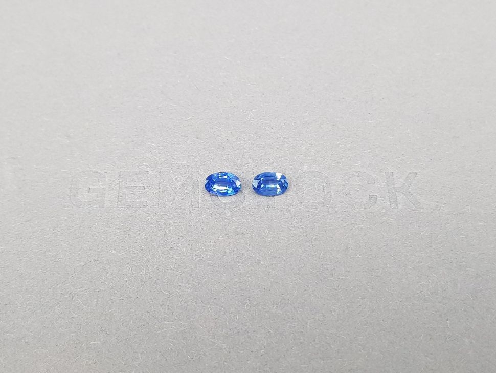 Пара Cornflower Blue сапфиров в огранке овал 0,64 карат, Шри-Ланка Изображение №1