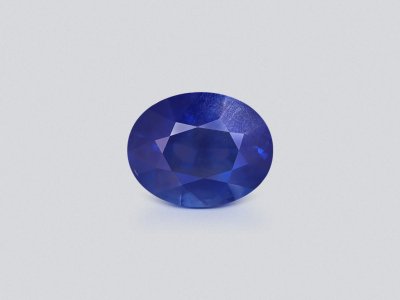 Редкий негретый сапфир Royal Blue с эффектом рутилового шелка в огранке овал 31,56 карат, Бирма photo