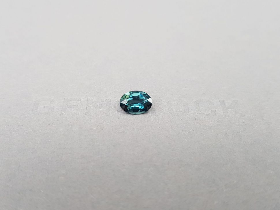 Негретый сапфир цвета Teal в огранке овал 1,21 карат, Мадагаскар, GFCO Изображение №1