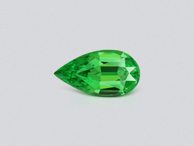 Гранат цаворит Intense Green в огранке груша 1,75 карата, Танзания  photo