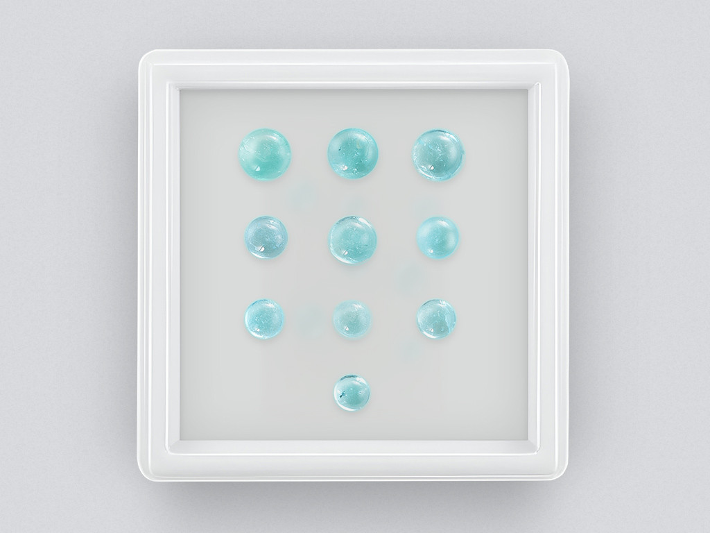 Сет из турмалинов Параиба в огранке кабошон 3,12 карат, Африка Изображение №1