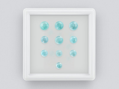 Сет из турмалинов Параиба в огранке кабошон 3,12 карат, Африка photo