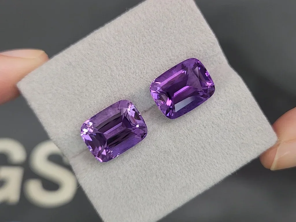 Сет из аметистов в огранке кушон 19,20 карата  Изображение №5