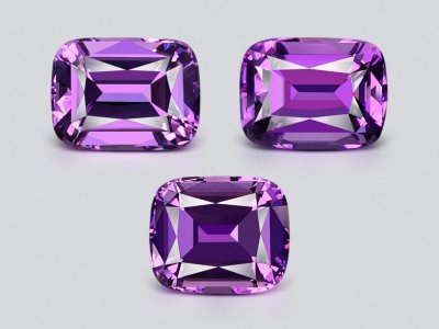 Сет из аметистов в огранке кушон 19,20 карата  photo