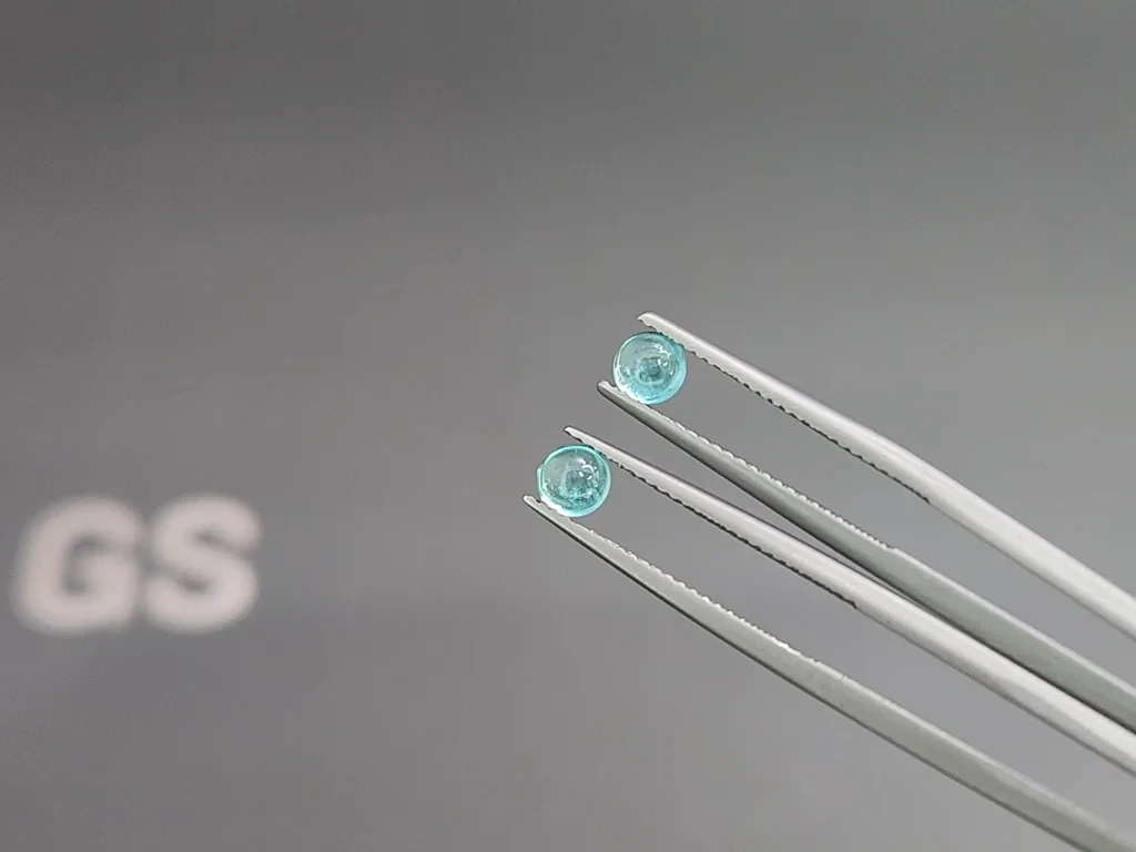 Сет из турмалинов Параиба в огранке кабошон 4,32 карата, Африка Изображение №3