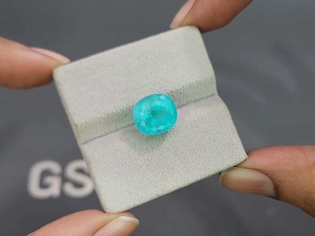 Неоновый турмалин Параиба в огранке овал 7,03 карат, Африка Изображение №4