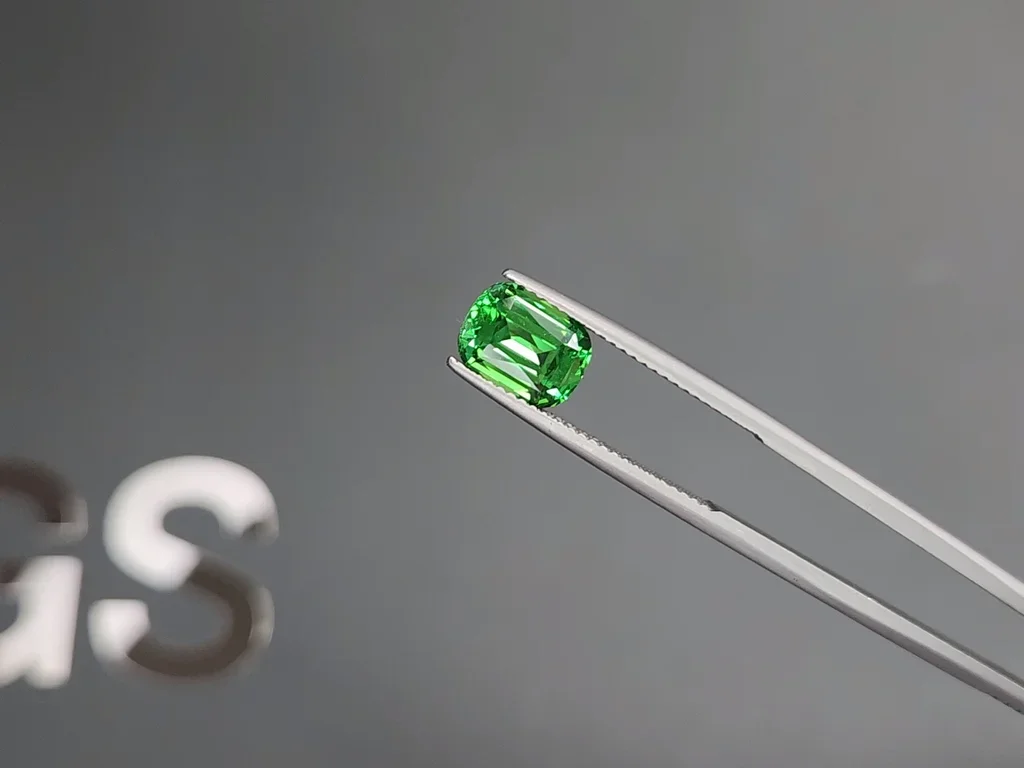 Гранат цаворит Intense Green в огранке кушон 2,39 карата, Танзания  Изображение №3