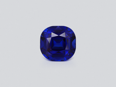 Крупный синий сапфир Royal Blue в огранке кушон 30,67 карат, Шри-Ланка  photo