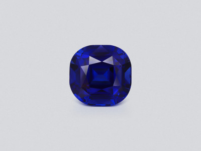 Крупный синий сапфир Royal Blue в огранке кушон 30,67 карат, Шри-Ланка  photo